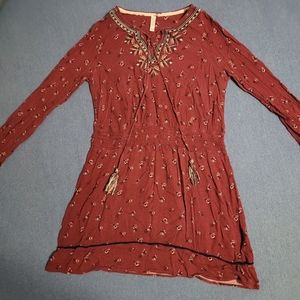 xhilaration burgundy dress- large